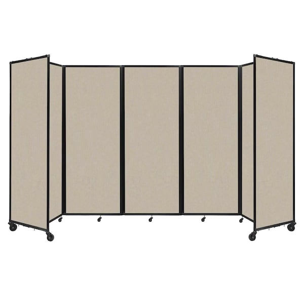 Room Divider 360 Folding Portable Partition 14' x 7'6" Sand Fabric